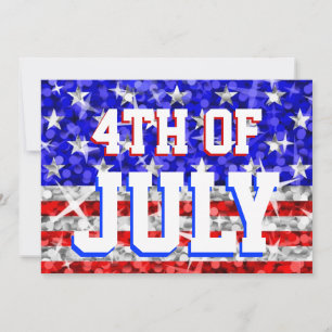 Convite de festas '4 de julho' nos EUA