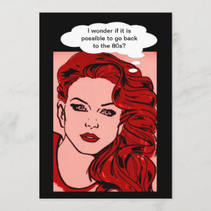 convite de festas 80s com tema 80s retrô menina p