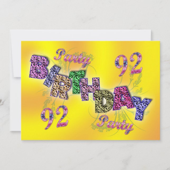 convite de festas 92 (Frente)