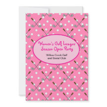 Convite de festas Aberto da Estação do Golfe das M