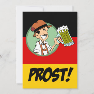 Convite de festas alemão Prost Oktoberfest