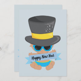 Convite de festas amigável do miúdo do ano novo do