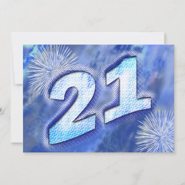 Convite de festas aniversário de 21 anos (Frente)