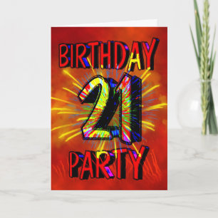 Convite de festas aniversário de 21 anos