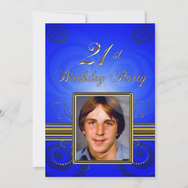 convite de festas aniversário de 21 anos (Frente)
