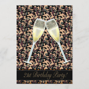 Convite de festas aniversário de 21 anos de Camouf
