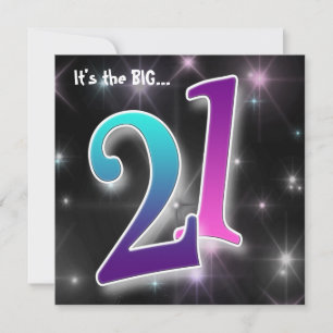 Convite de festas aniversário de 21 anos divertid