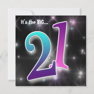 Convite de festas aniversário de 21 anos divertido