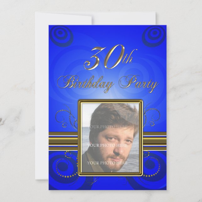 convite de festas aniversário de 30 anos (Frente)