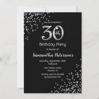 Convite de festas aniversário de 30 anos