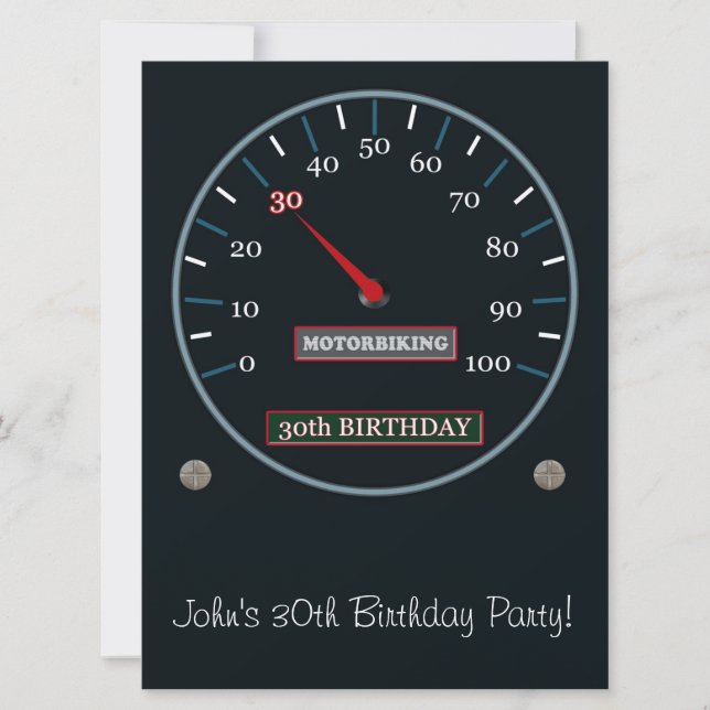 Convite de festas aniversário de 30 anos (Frente)