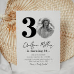 Convite de festas aniversário de 30 anos | ANIVERS<br><div class="desc">Convite de Aniversário de Foto 30 minimalista. Pronto para ser personalizado por você!</div>
