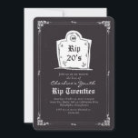 CONVITE DE FESTAS aniversário de 30 anos preto RIP<br><div class="desc">CONVITE DE FESTAS aniversário de 30 anos Black Funny de 20 s</div>
