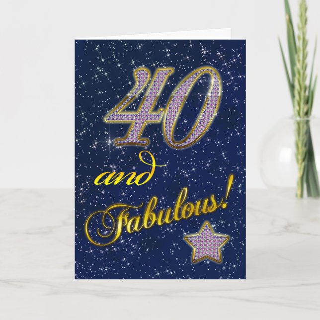 convite de festas aniversário de 40 anos (Frente)