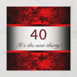 Convite de festas aniversário de 40 anos