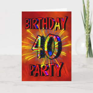 convite de festas aniversário de 40 anos