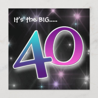 Convite de festas aniversário de 40 anos divertido