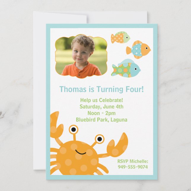 Convite de festas Aniversário de criança (Frente)