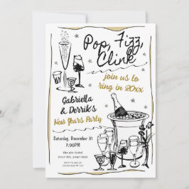 Convite de festas anos novos