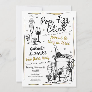 Convite de festas anos novos