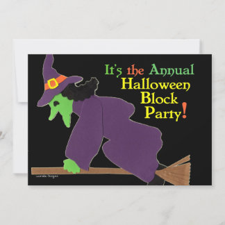 Convite de festas anual do bloco de Halloween