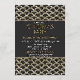 convite de festas Art Deco Christmas Gatsby de 192