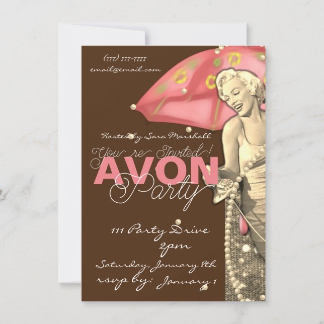 Convite de festas Avon (Frente)