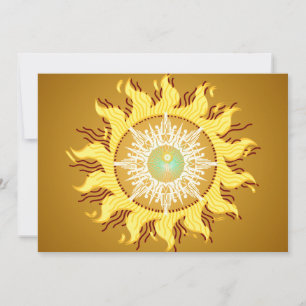 Convite de festas Aztec Sun Summer Beach