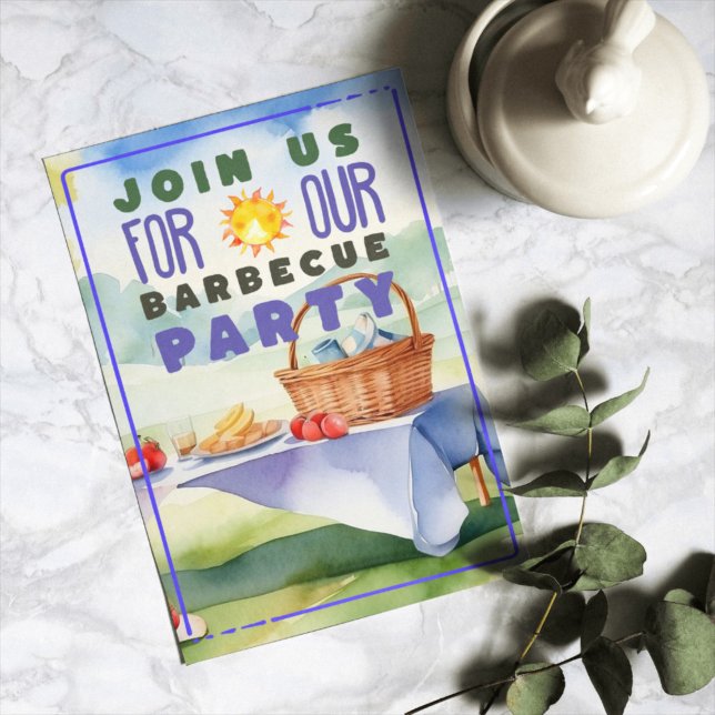 Convite de festas Barbecue de churrasco (Criador carregado)
