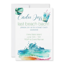 Convite de festas Beach Bach