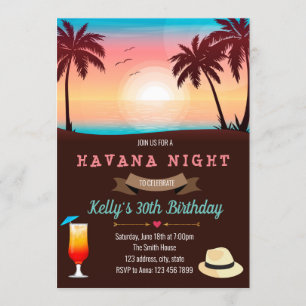 convite de festas Beach havana