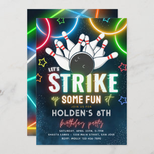 Convite de festas boliche   Aniversário da Boliche