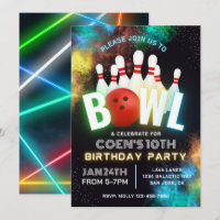 Convite de festas boliche | Convites à Boliche