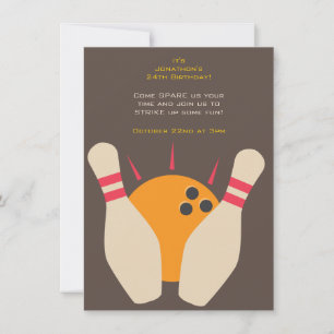 Convite de festas Boliche impressionante