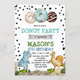 Convite de festas bonito da rosquinha do