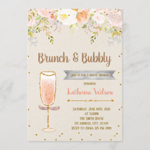 Convite de festas borbulhante do chá de panela