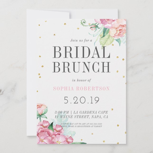 Convite de festas Bridal Brunch (Frente)