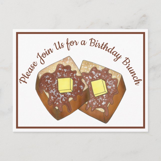 Convite de festas Brunch do Café da Arra Francês (Frente)