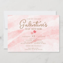 Convite de festas Brunch Janto Galentine Rosa