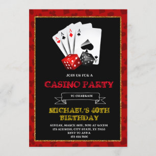 convite de festas Casino Royale