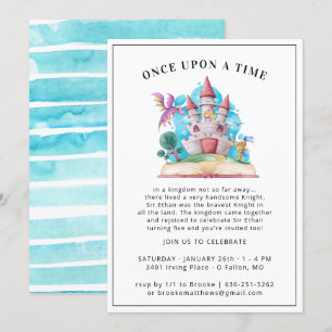 Convite de festas Cavaleiros e Dragões