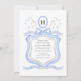 Convite de festas Chá de Coquetes Azul Wedgwood