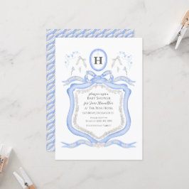Convite de festas Chá de Coquetes Azul Wedgwood