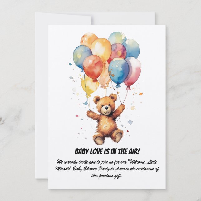 Convite de festas chá de fraldas (Frente)