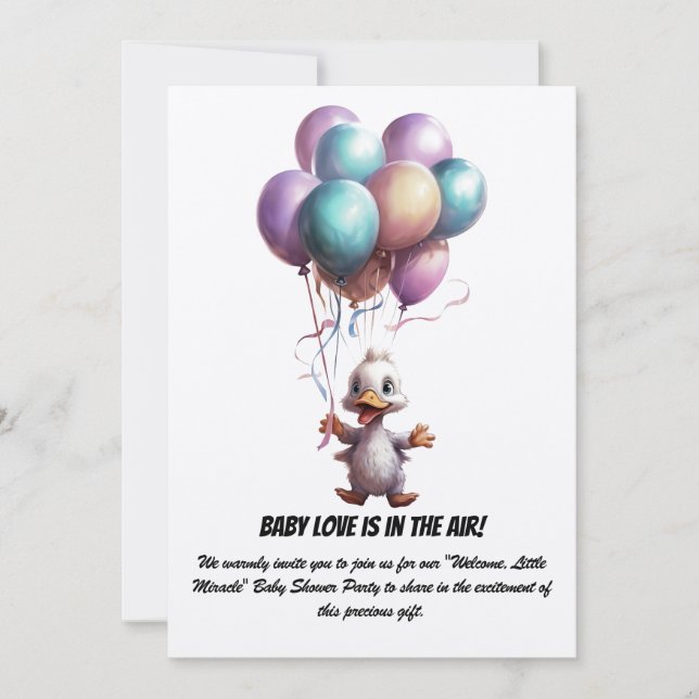 Convite de festas chá de fraldas (Frente)