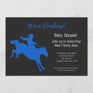 Convite de festas Chá de fraldas Cowboy