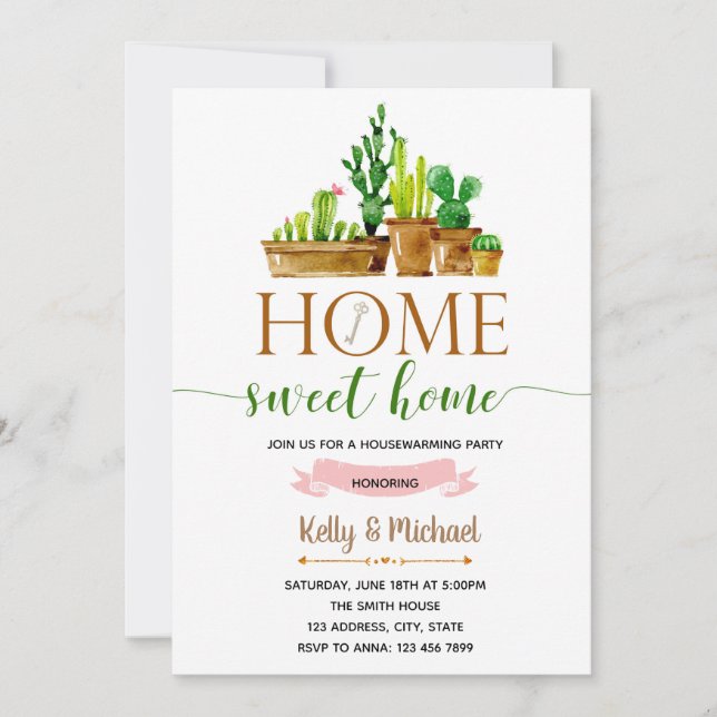 convite de festas chave para o aquecimento domésti (Frente)