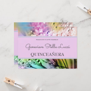 Convite de festas Chic Sparkles Quinceañera
