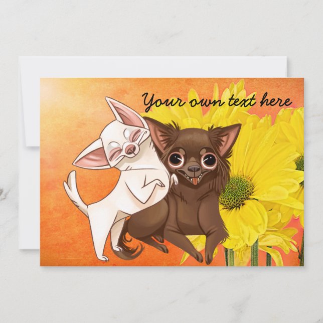 Convite de festas Chihuahua (Frente)