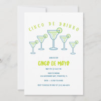 Convite de festas Cinco de Mayo
